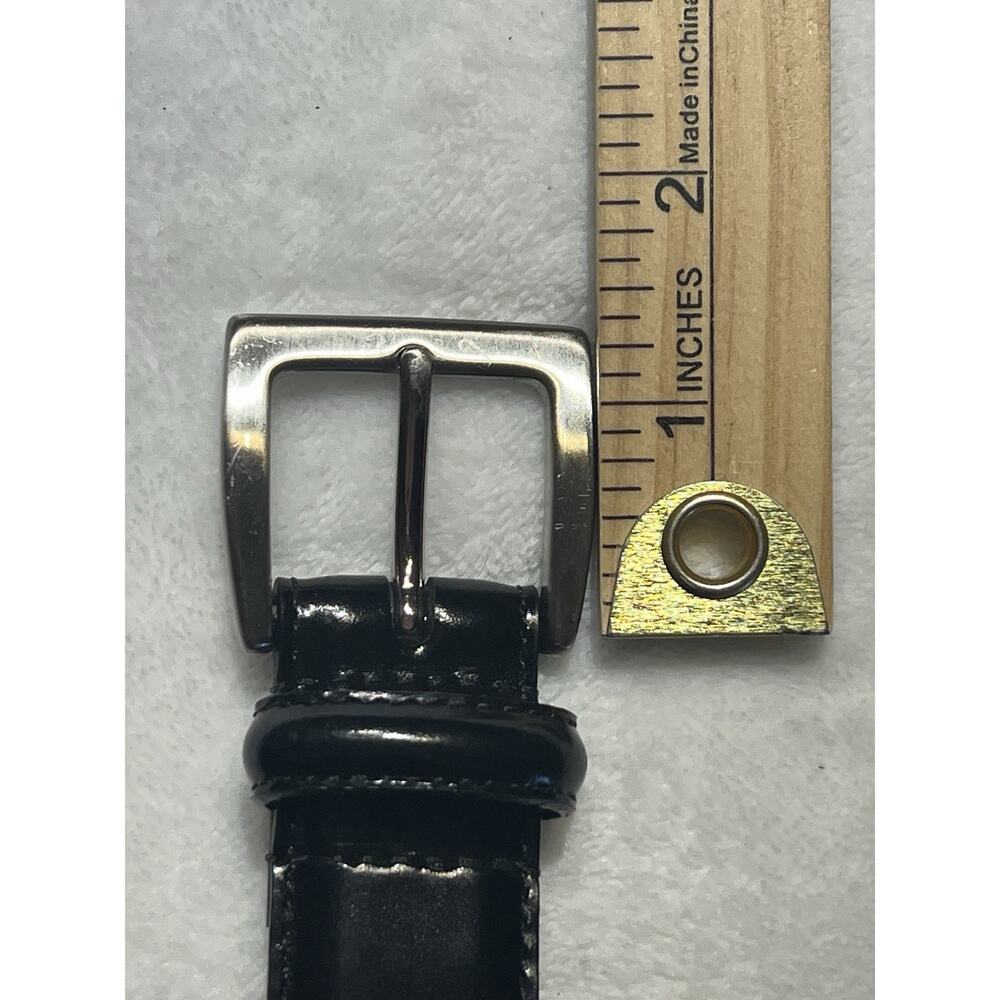 Coach 5936 Mens 42" 105 CM Black Leather Belt Silver Tone Buckle Classic - Picture 12 of 13